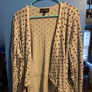 Gray cardigan with Polka Dots